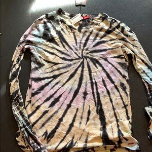 Tie dye long sleeve cotton shirt